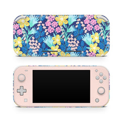 TACKY DESIGN Nintendo Switch Lite Skin Wrap | Pink Watercolor Flowers Blossom 3M Vinyl Full Cover - Tackydesign