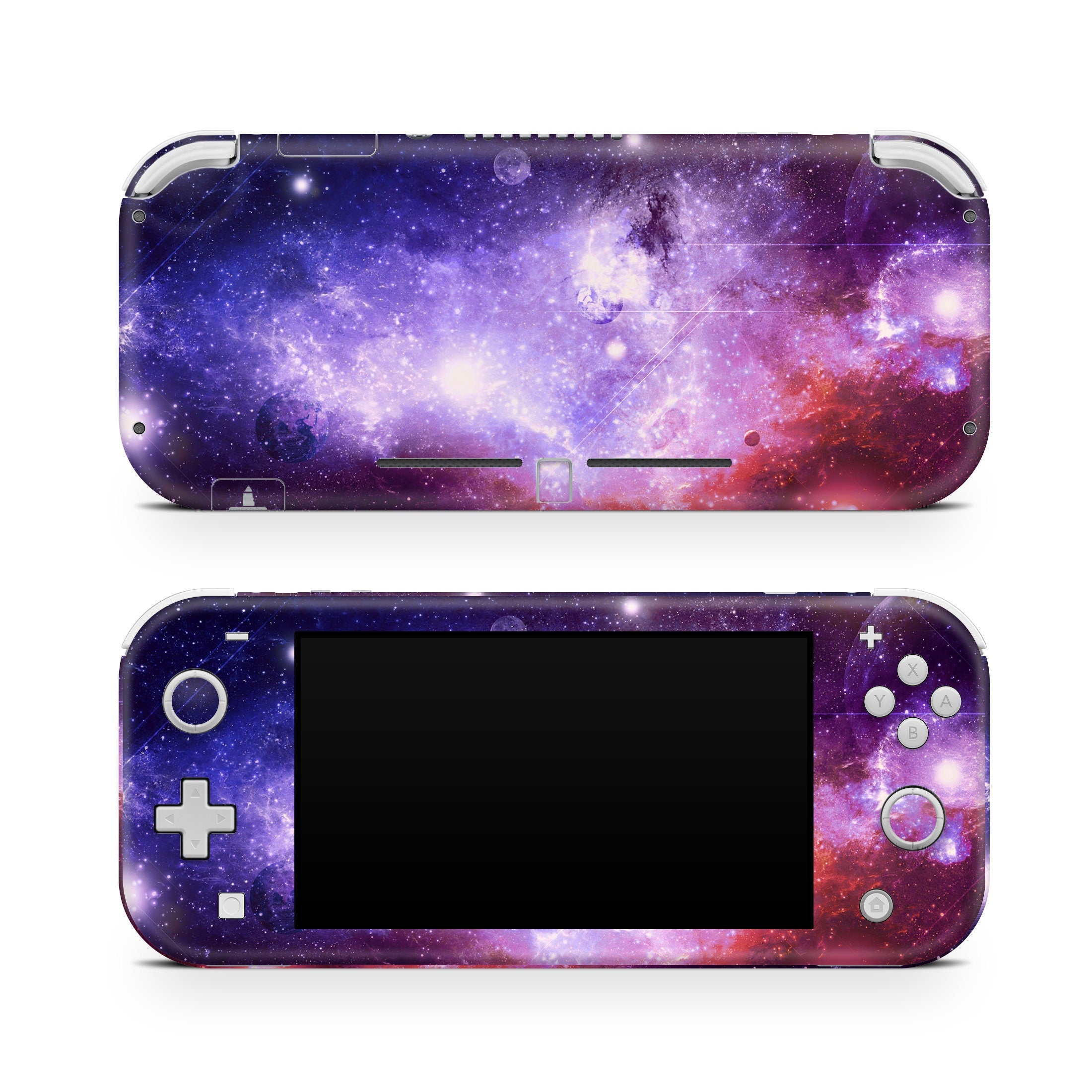 TACKY DESIGN Nintendo Switch Lite Skin Wrap | Planets Purple Galaxy 3M Vinyl Full Cover - Tackydesign