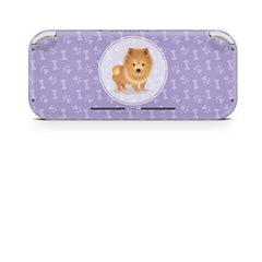 TACKY DESIGN Nintendo Switch Lite Skin Wrap | Purple Cute Puppy Dog Pet 3M Vinyl Full Cover - Tackydesign