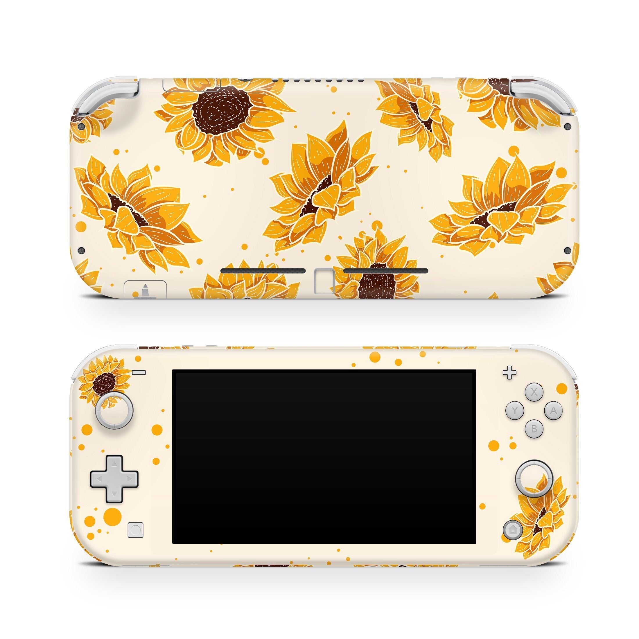 TACKY DESIGN Nintendo Switch Lite Skin Wrap | Sunflowers Pastel Pink 3M Vinyl Full Cover - Tackydesign