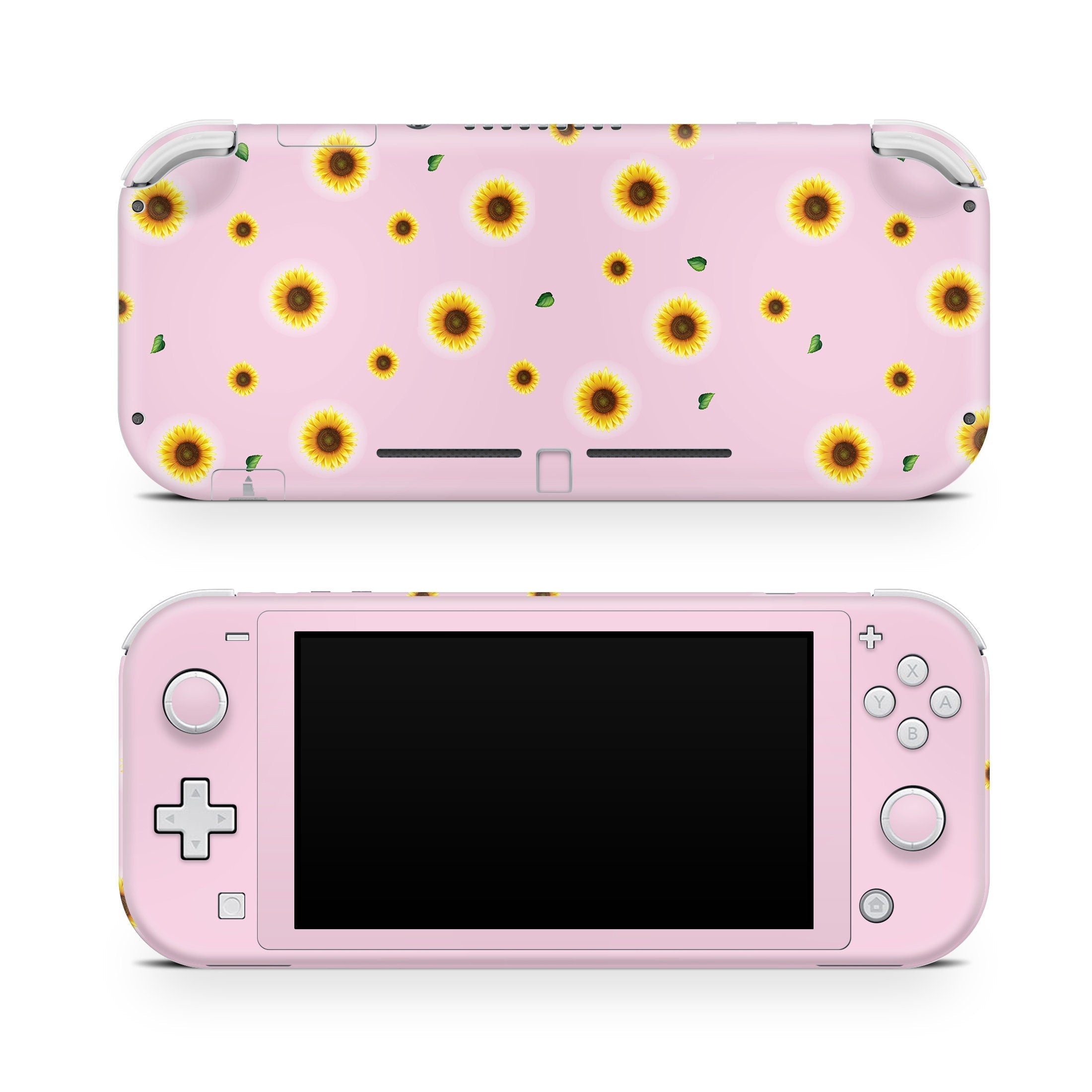 TACKY DESIGN Nintendo Switch Lite Skin Wrap | Sunflowers Pastel Pink 3M Vinyl Full Cover - Tackydesign