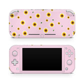 TACKY DESIGN Nintendo Switch Lite Skin Wrap | Sunflowers Pastel Pink 3M Vinyl Full Cover - Tackydesign