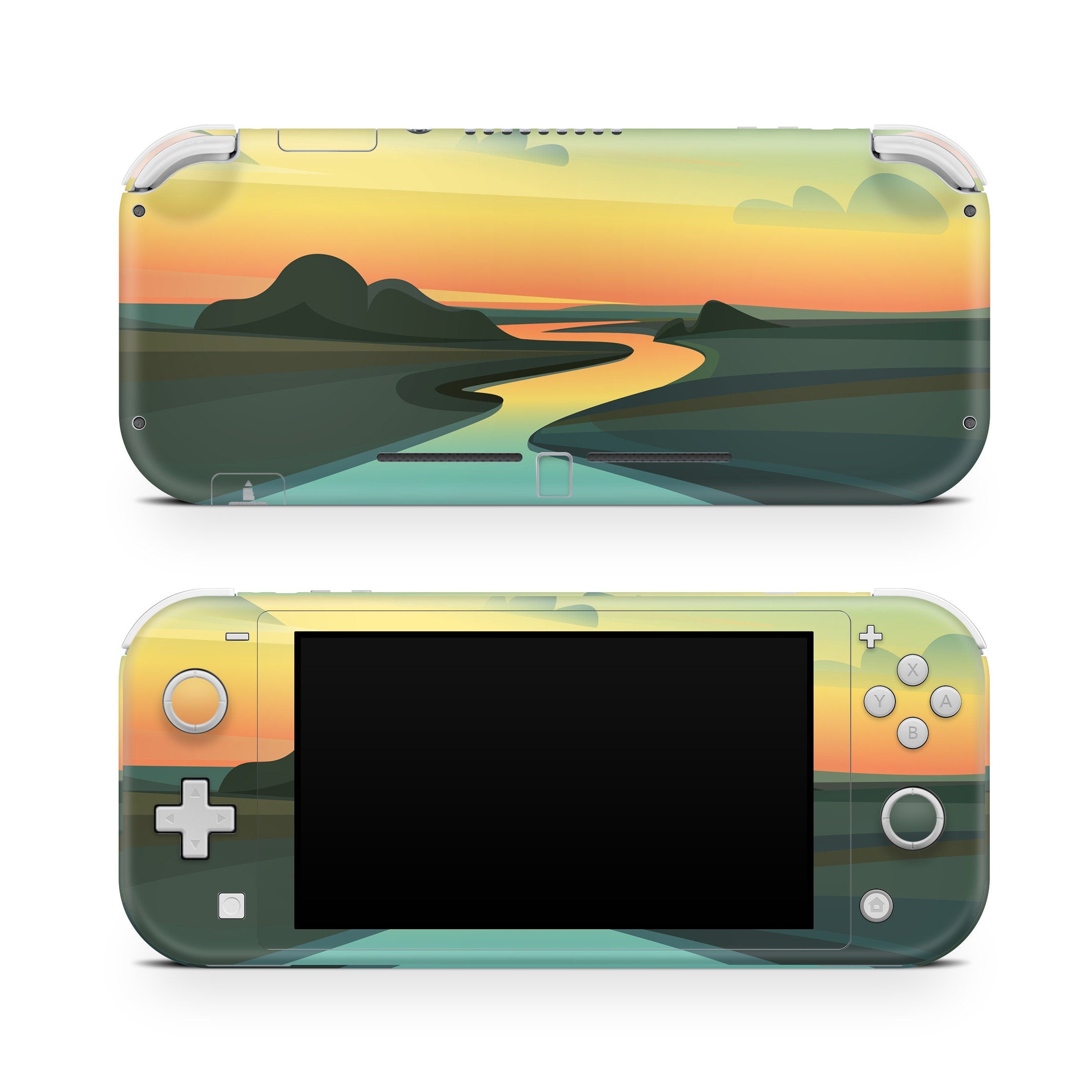 TACKY DESIGN Nintendo Switch Lite Skin Wrap | Sunset River 3M Vinyl Full Cover - Tackydesign