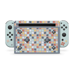 TACKY DESIGN Nintendo Switch Skin Wrap | Mosaic Blue 3M Vinyl Full Cover - Tackydesign