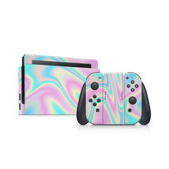TACKY DESIGN Opal Iridescent Swirl Pattern Nintendo Switch Skin Wrap | 3M Vinyl Full Cover - Tackydesign