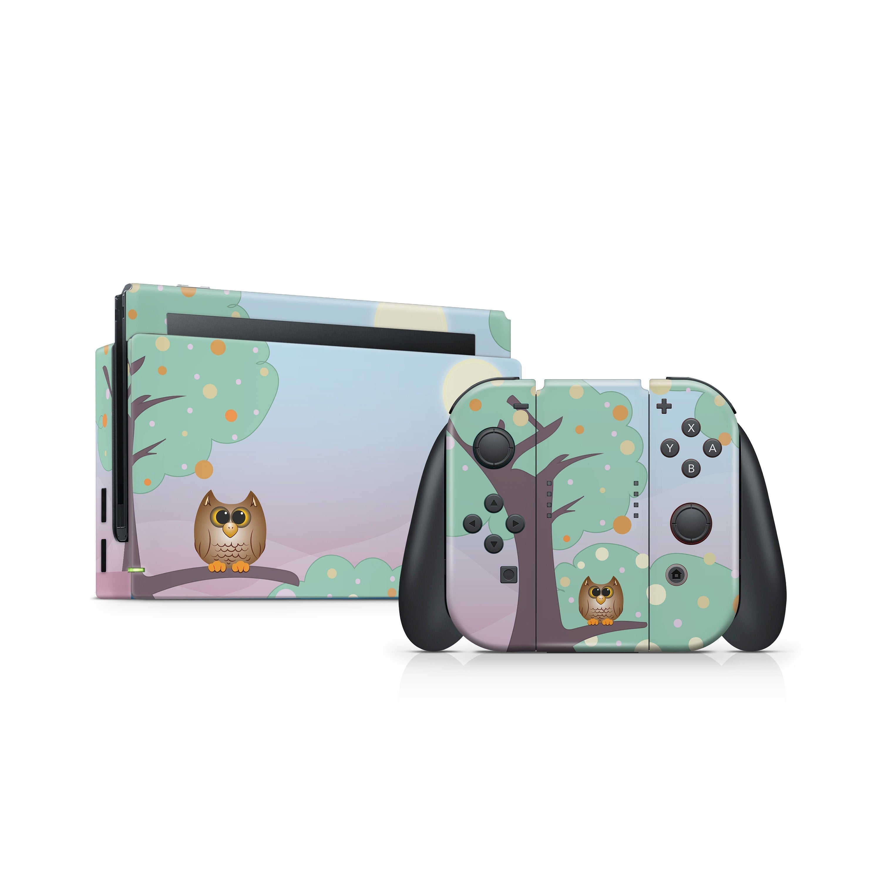 TACKY DESIGN Owl Nintendo Switch Skin Wrap | Kawaii 3M Vinyl Full Cover - Tackydesign