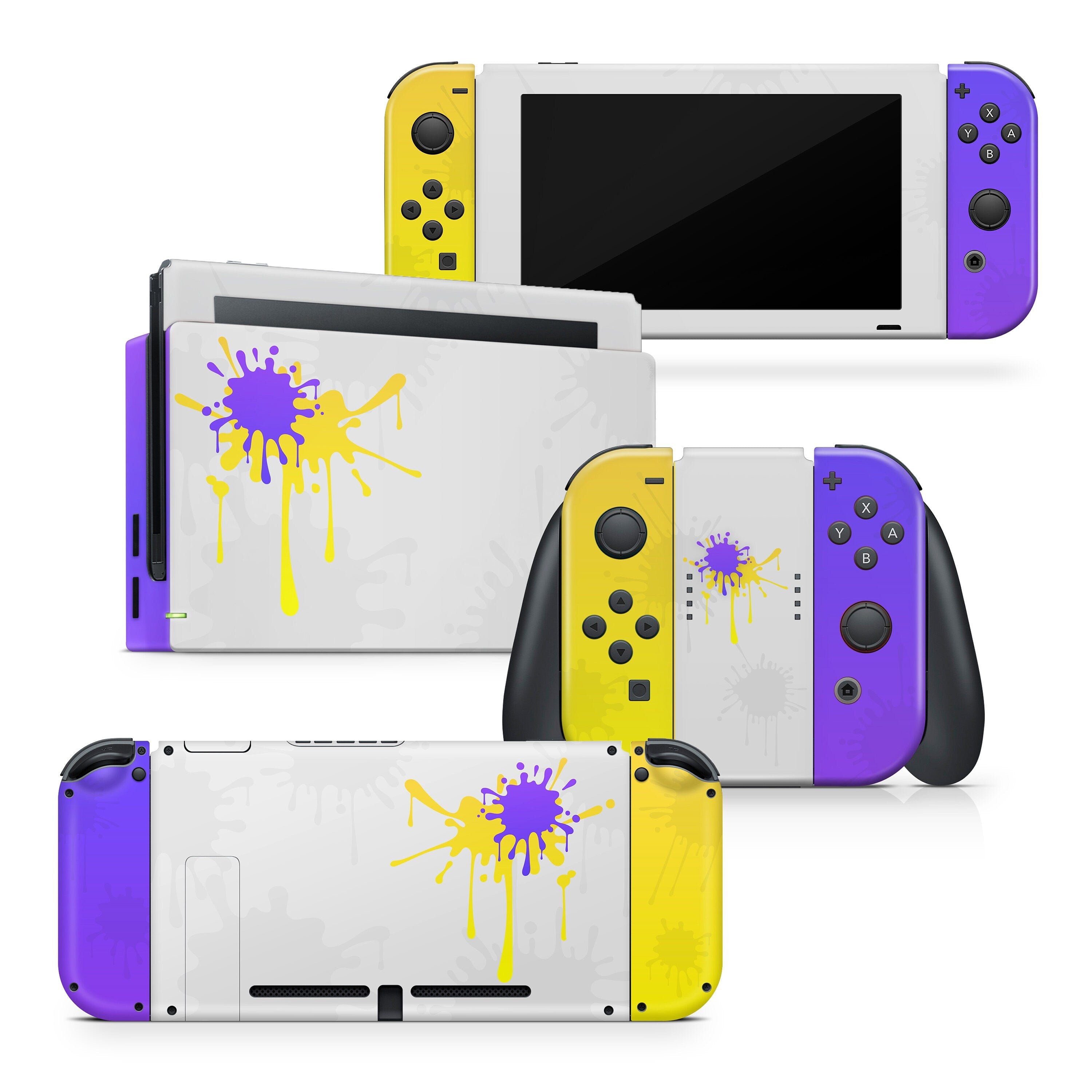 TACKY DESIGN Paint Splashes Nintendo Switch Skin Wrap | Kawaii 3M Vinyl Full Cover - Tackydesign