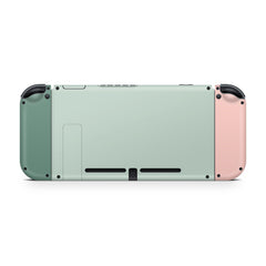 TACKY DESIGN Pastel Green Nintendo Switch OLED Skin Wrap | Retro Colorwave Color Blocking 3M Vinyl Full Cover - Tackydesign