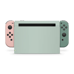TACKY DESIGN Pastel Green Nintendo Switch OLED Skin Wrap | Retro Colorwave Color Blocking 3M Vinyl Full Cover - Tackydesign