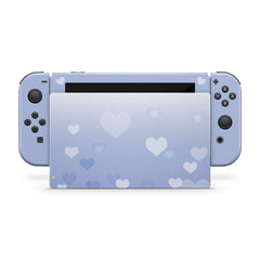 TACKY DESIGN Pastel Hearts Nintendo Switch Skin Wrap | Blue 3M Vinyl Cover - Tackydesign