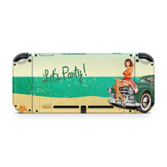 TACKY DESIGN Pin - Up Girls Car Nintendo Switch Skin Wrap | Retro 3M Vinyl Cover - Tackydesign