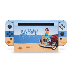 TACKY DESIGN Pin - Up Girls Car Nintendo Switch Skin Wrap | Retro 3M Vinyl Full Cover - Tackydesign