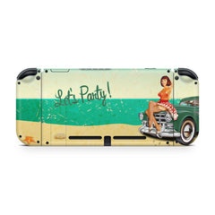 TACKY DESIGN Pin - Up Girls Nintendo Switch Skin Wrap | Retro Car 3M Vinyl Cover - Tackydesign