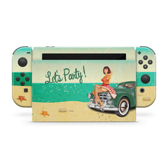 TACKY DESIGN Pin - Up Girls Nintendo Switch Skin Wrap | Retro Car 3M Vinyl Cover - Tackydesign