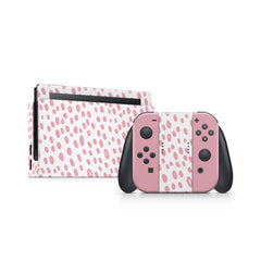 TACKY DESIGN Pink Nintendo Switch Skin Wrap | Leopard 3M Vinyl Full Cover - Tackydesign