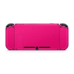 TACKY DESIGN Pink Solid Color Nintendo Switch Skin Wrap | Full Cover Premium Vinyl 3M - Tackydesign