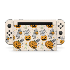TACKY DESIGN Pumpkin Nintendo Switch Skin Wrap | Halloween Kawaii 3M Vinyl Full Cover Decal Stickers - Tackydesign