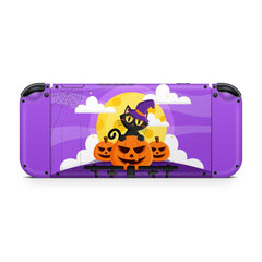 TACKY DESIGN Pumpkin Nintendo Switch Skin Wrap | Halloween Purple 3M Vinyl Full Cover Decal Stickers - Tackydesign