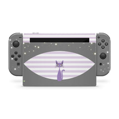TACKY DESIGN Purple Cat Nintendo Switch Skin Wrap | Kawaii 3M Vinyl Full Cover - Tackydesign