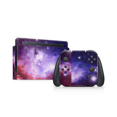 TACKY DESIGN Purple Galaxy Nintendo Switch Skin Wrap | Planets 3M Vinyl Full Cover - Tackydesign