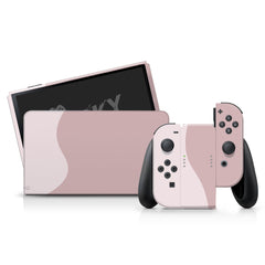 TACKY DESIGN Purple Nintendo Switch OLED Skin Wrap | Classic Colorwave Color Blocking 3M Vinyl Full Cover - Tackydesign