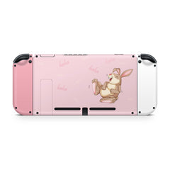 TACKY DESIGN Rabbit Nintendo Switch Skin Wrap | Kawaii Pink Anime 3M Vinyl Cover - Tackydesign