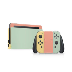 TACKY DESIGN Retro Colorwave Nintendo Switch Skin Wrap | Color Blocking 3M Vinyl Full Cover - Tackydesign