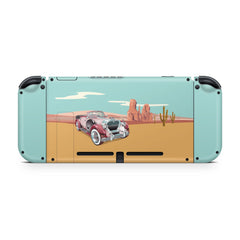 TACKY DESIGN Retro Desert Nintendo Switch Skin Wrap | Pastel Blue Car 3M Vinyl Full Cover - Tackydesign