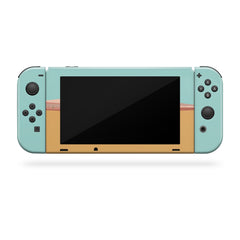 TACKY DESIGN Retro Desert Nintendo Switch Skin Wrap | Pastel Blue Car 3M Vinyl Full Cover - Tackydesign