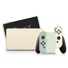 TACKY DESIGN Retro Nintendo Switch OLED Skin Wrap | Pastel Colorwave Color Blocking 3M Vinyl Full Cover - Tackydesign