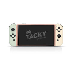 TACKY DESIGN Retro Nintendo Switch OLED Skin Wrap | Pastel Colorwave Color Blocking 3M Vinyl Full Cover - Tackydesign