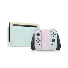 TACKY DESIGN Retro Pastel Nintendo Switch Skin Wrap | Color Blocking 3M Vinyl Full Cover - Tackydesign