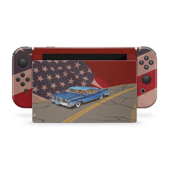 TACKY DESIGN Retro USA Flag Nintendo Switch Skin Wrap | Car 3M Vinyl Full Cover - Tackydesign
