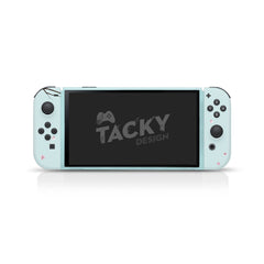 TACKY DESIGN Sakura Nintendo Switch OLED Skin Wrap | Blue Cherry Blossom 3M Vinyl Full Cover - Tackydesign
