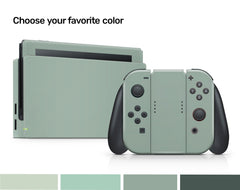 TACKY DESIGN Solid Color Nintendo Switch Skin Wrap | Pastel Green 3M Vinyl Full Cover - Tackydesign