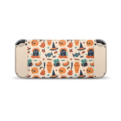 TACKY DESIGN Spooky Nintendo Switch OLED Skin Wrap | Pumpkin Kawaii Halloween 3M Vinyl Full Cover - Tackydesign