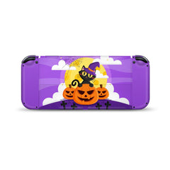 TACKY DESIGN Spooky Pumpkin Nintendo Switch OLED Skin Wrap | Purple Kawaii Halloween 3M Vinyl Full Cover - Tackydesign