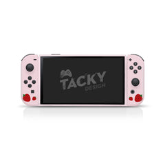 TACKY DESIGN Strawberry Nintendo Switch OLED Skin Wrap | Cute Pink 3M Vinyl Full Cover - Tackydesign