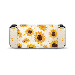 TACKY DESIGN Sunflowers Nintendo Switch OLED Skin Wrap | Cute Yellow 3M Vinyl Full Cover - Tackydesign