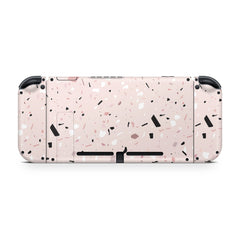 TACKY DESIGN Terrazzo Nintendo Switch Skin Wrap | Marble Pink 3M Vinyl Full Cover - Tackydesign