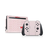 TACKY DESIGN Thank You Nintendo Switch Skin Wrap | Pink 3M Vinyl Full Cover - Tackydesign