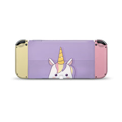 TACKY DESIGN Unicorn Nintendo Switch OLED Skin Wrap | Purple Kawaii Anime 3M Vinyl Full Cover - Tackydesign