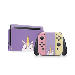 TACKY DESIGN Unicorn Nintendo Switch Skin Wrap | Purple Cute Kawaii 3M Vinyl Cover - Tackydesign