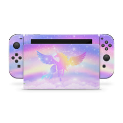TACKY DESIGN Unicorn Rainbow Nintendo Switch Skin Wrap | Pastel 3M Vinyl Full Cover - Tackydesign