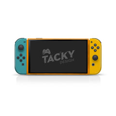 TACKY DESIGN Yellow Nintendo Switch OLED Skin Wrap | Colorwave Color Blocking 3M Vinyl Full Cover - Tackydesign