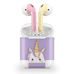 Unicorn Apple Airpod Skins, Kawaii Airpods Sticker for airpods 1 & 2 Vinyl 3m, Airpods skin earbuds, Airpods Protective Full wrap Cover - Tackydesign