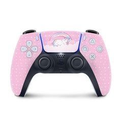 Unicorn Ps5 skin, Sony Playstation 5 controller skin pink, Vinyl 3m stickers moon Full wrap cover - Tackydesign