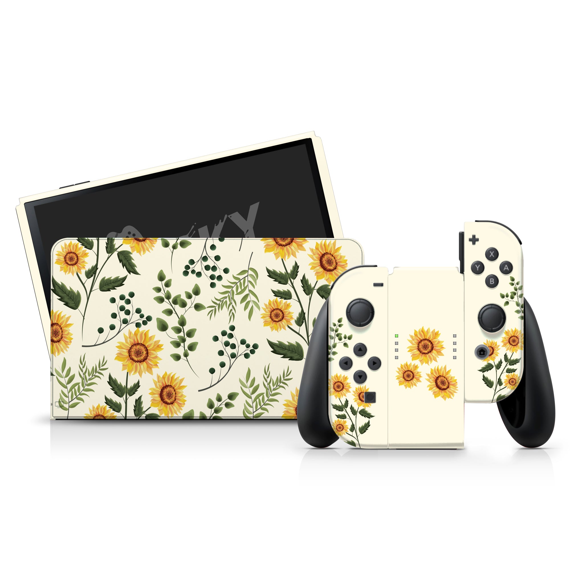 TACKY DESIGN Sunflowers Nintendo Switch Skin Wrap | Floral 3M Vinyl Cover