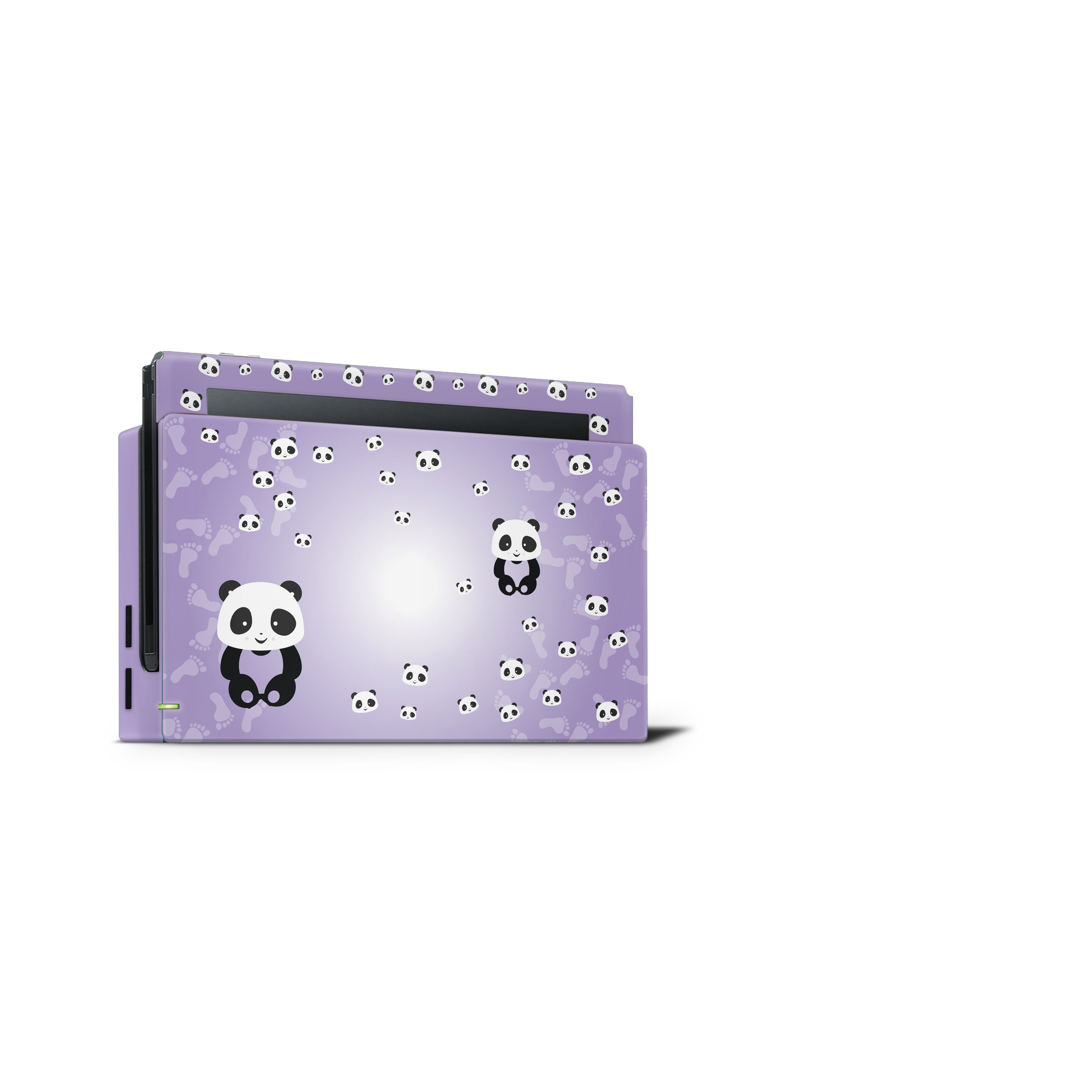 TACKY DESIGN Panda Nintendo Switch Skin Wrap | Purple 3M Vinyl Cover