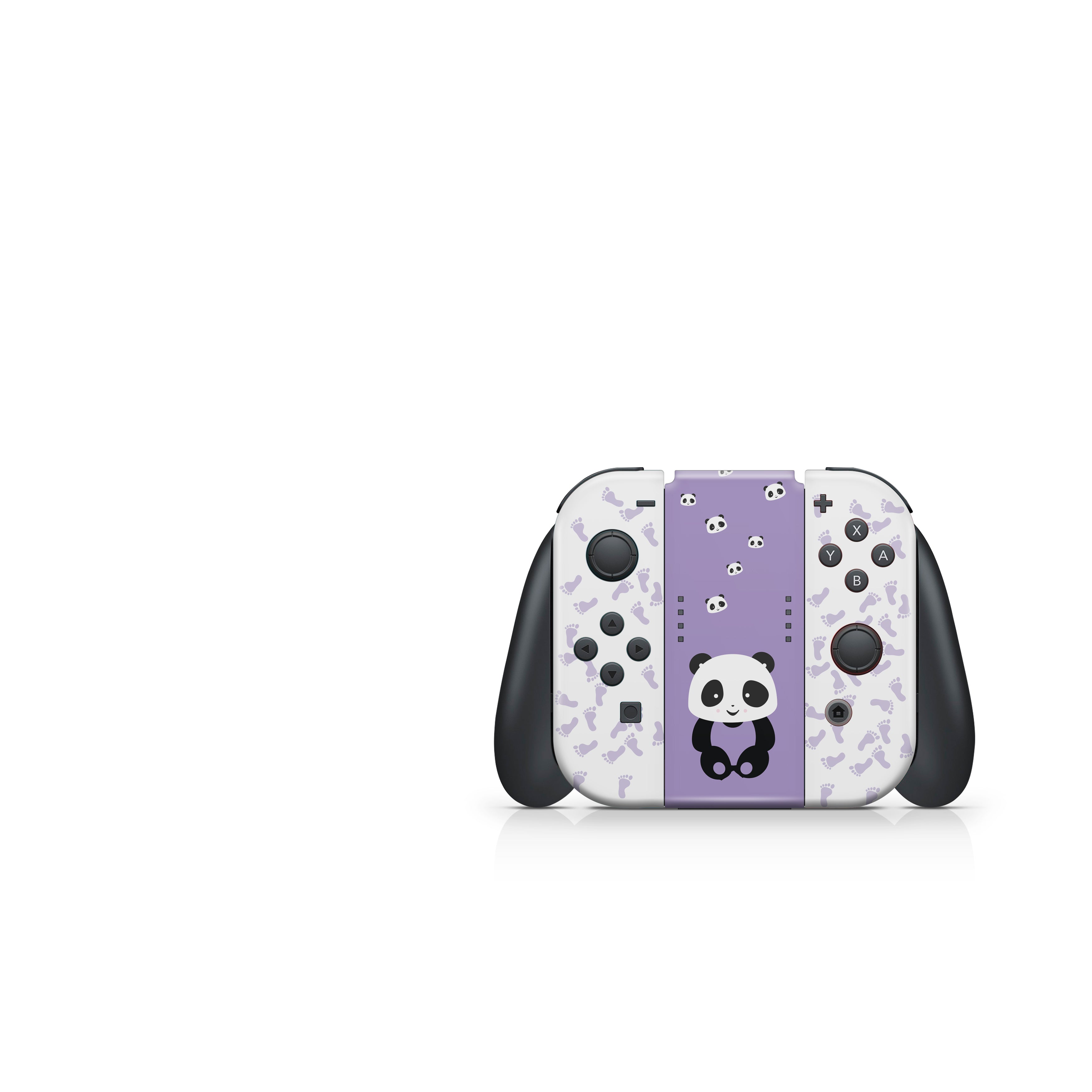 TACKY DESIGN Panda Nintendo Switch Skin Wrap | Purple 3M Vinyl Cover